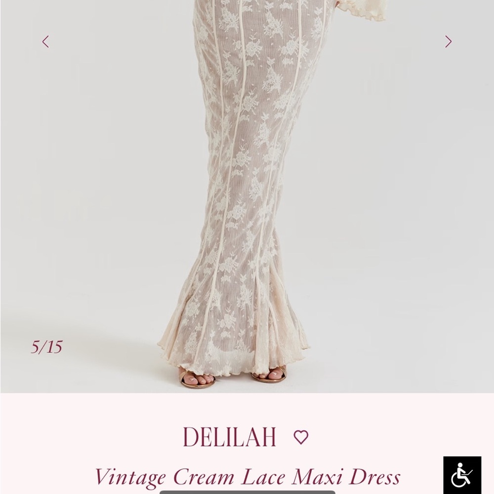 House of CB Ivory Lace Long-Sleeve Corset Gown - Picture 2 of 2